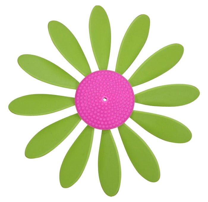 Spinning Happy Daisy Lime Green Pink
