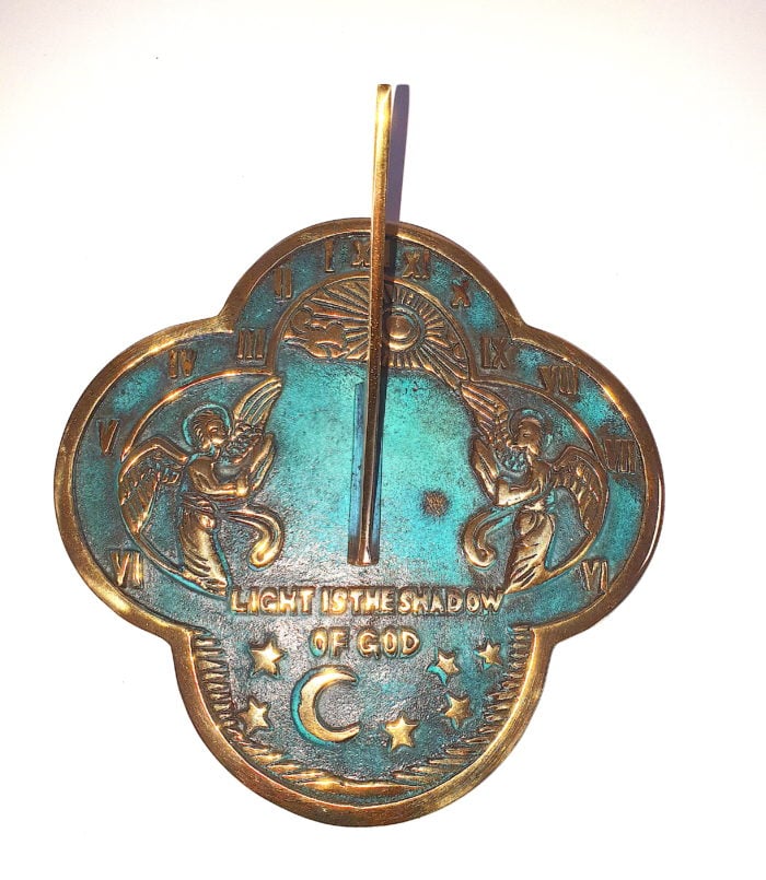 Celestial Antiqued Brass Sundial