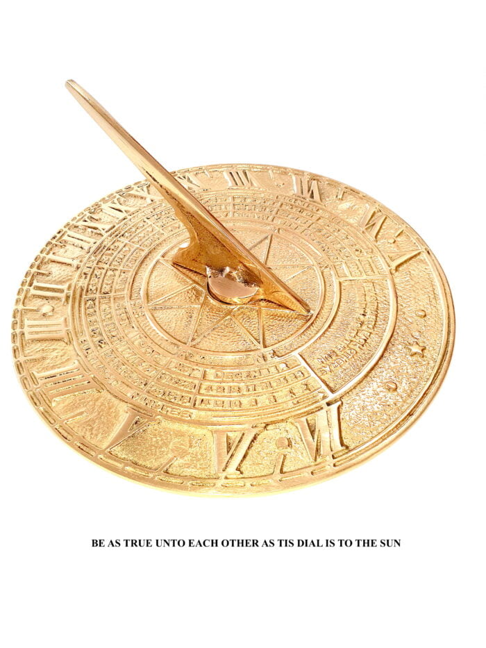 "Be True" polished Sun Dial